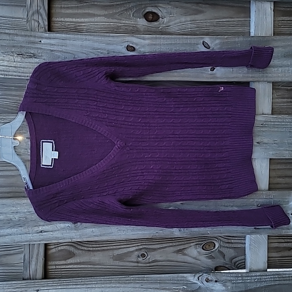 American Eagle sweater, cotton/angora/rayon/nylon, womens lg